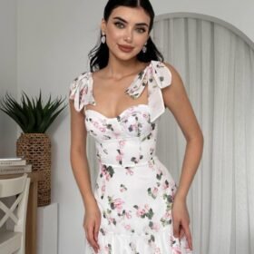 Poses Omuz Bağlamalı Elbise