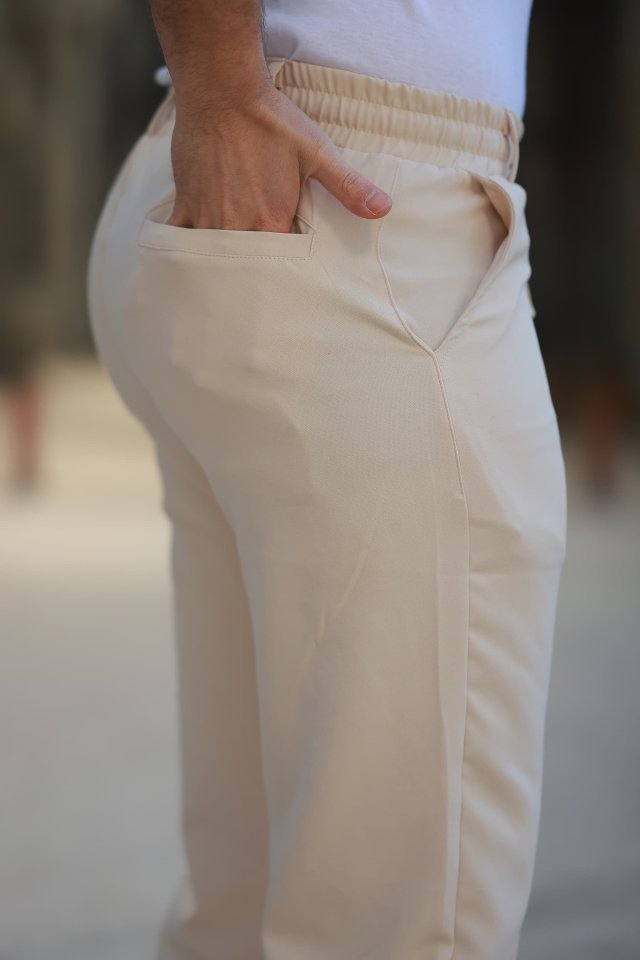 Erkek Beli Bağcıklı Jogger Pantolon - Görsel 3