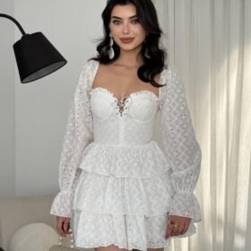 Oxfo Göğüs Bağlamalı Elbise