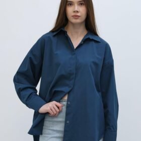 Uzun Kol Gömlek - İndigo