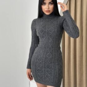 Livorna Boğazlı Mini Elbise