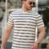 Erkek çizgili Kısa Kollu T-shirt