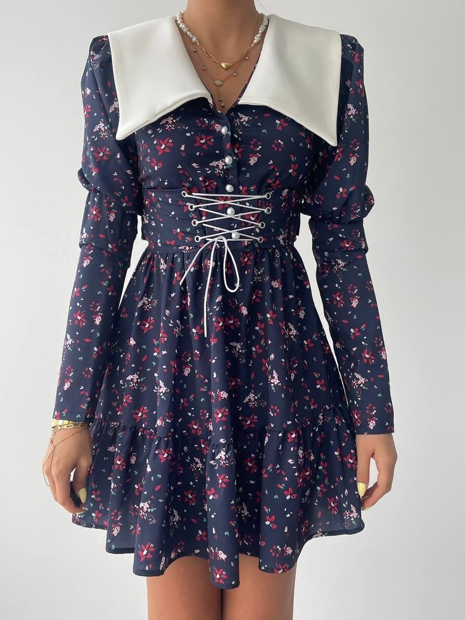 Dreamy İp Detaylı Mini Elbise - Görsel 2