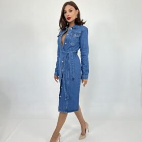 6783 KOT ELBİSE-MAVİ