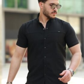 Erkek çıtçıt Düğmeli Kısa Kollu Gömlek