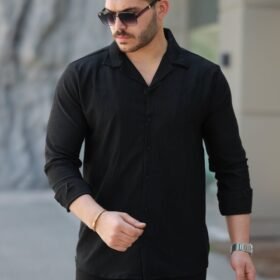 Erkek Kadife Dokulu Uzun Kollu Gömlek