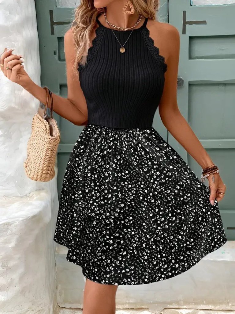 Kadın Omuzlardan Açık Reglan Kol Detaylı üst Fırfırlı Kaşkorse Alt Süprem Elbise - Görsel 3