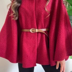 Kadın Hakim Yaka Ispanyol Kol Detay Kemer Dahil Kaban