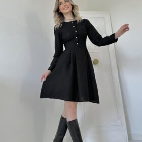 Siyah Kısa Klasik Elbise