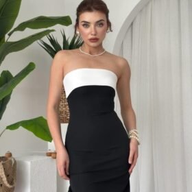 Terk Yırtmaç Detaylı Elbise