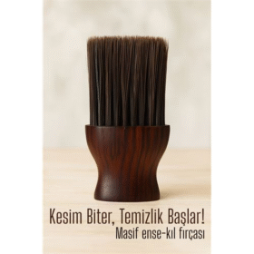 HSNET Berber Ense Fırçası Saç Temizleme Fırçası - Berber Temizlik Fırçası Masif Ahşap