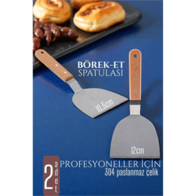 HSNET Mutfak Spatulası- Hamur Börek Et Spatulası 105 ve 12 cm 2 Lİ SET