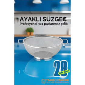 HSNET 28 cm Süzgeç - Makarna Süzgeci Pirinç Meyve Süzgeci 304 Paslanmaz Çelik