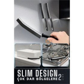 HSNET İnce Sert Kıllı Çok Dar Bölge Fırçası - Mutfak Banyo Fırçası 2 ADET