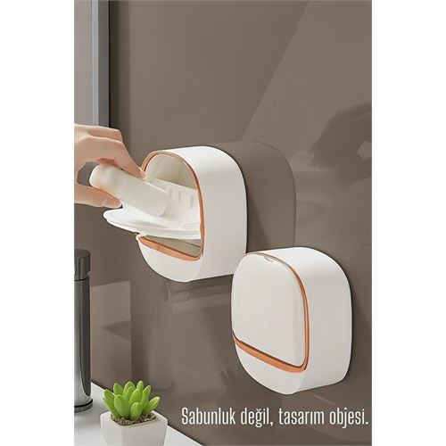 HSNET Tasarım Obje 2 Lİ Sabunluk - Kendinden Yapışkanlı Sabunluk