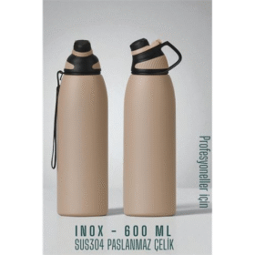 HSNET Inox Çelik Termos - 600 ml  SUS304 Çelik Termos Profesyonel PUDRA