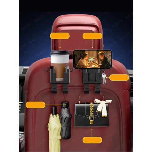 HSNET Araç Koltuk Arkası Organizer Bardak Telefon Tutucu - Görsel 5