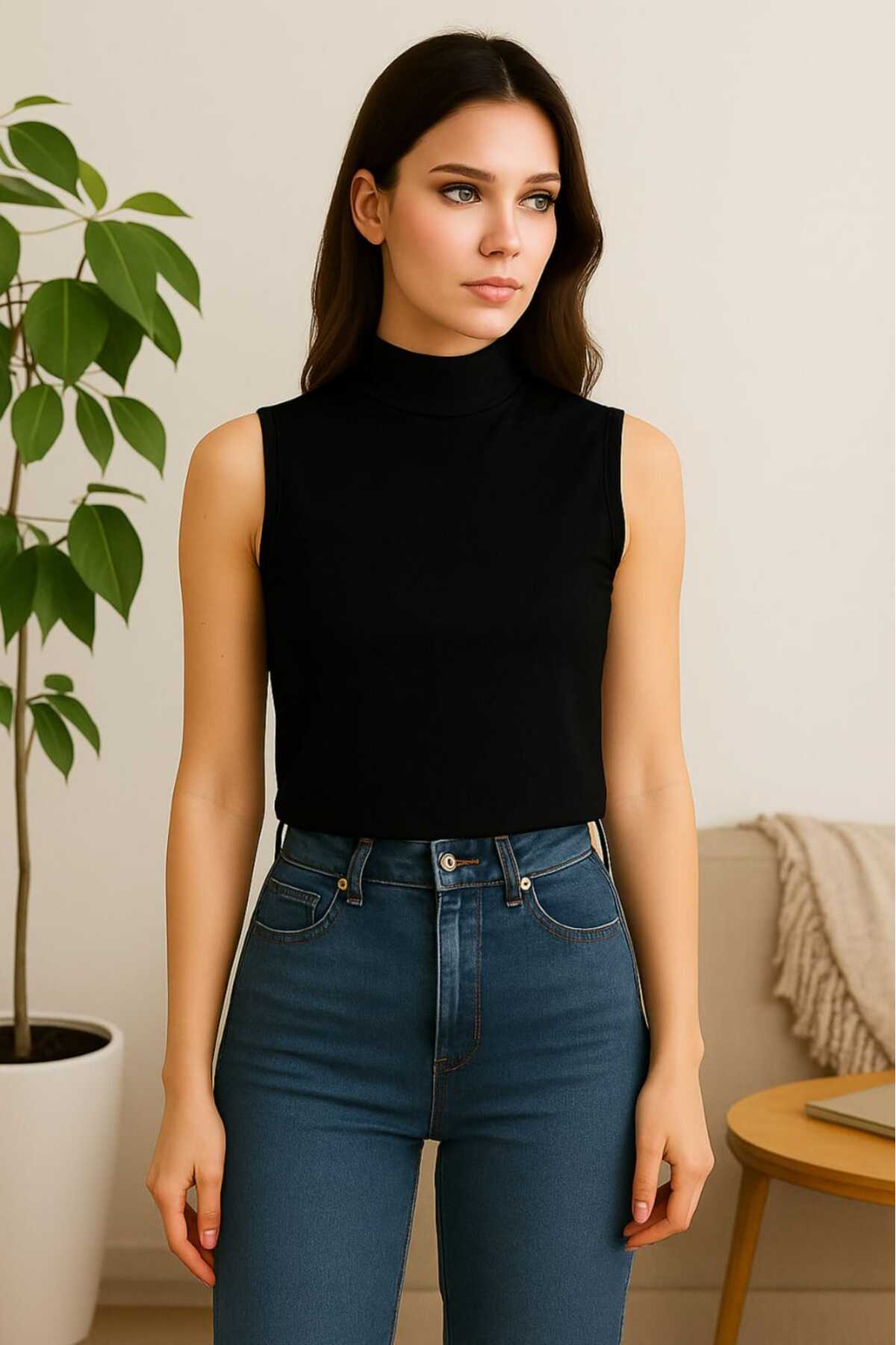 Kadın Kolsuz Body (2 Adet)-(17952) - Görsel 3