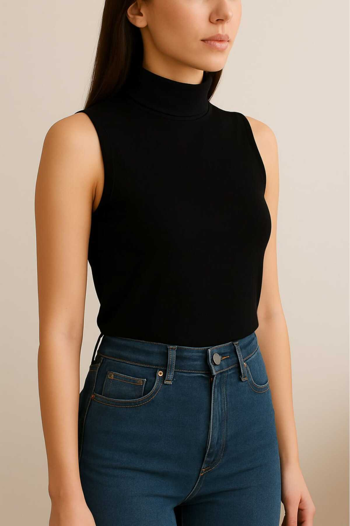 Kadın Kolsuz Body (2 Adet)-(17952) - Görsel 4