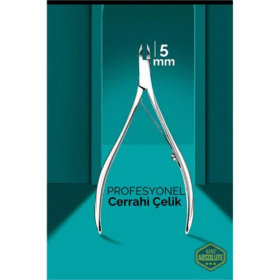 HSNET 5 mm Manikür Pedikür Makası - Et Makası - Kütikül Temizleyici Pens Profesyonel Cerrahi Çelik