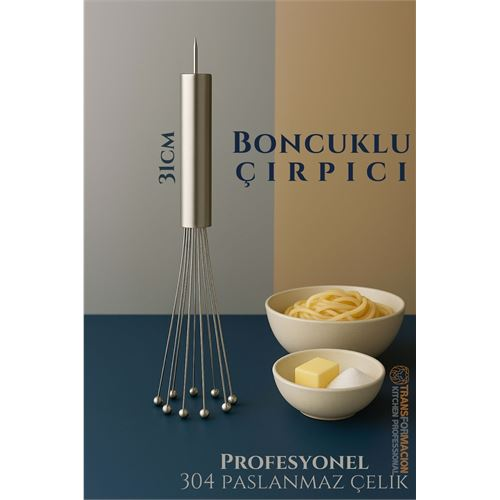 HSNET Çelik Misketli Yaylı Çırpıcı 304 Paslanmaz Çelik Makarna Çırpıcı Çırpma Teli