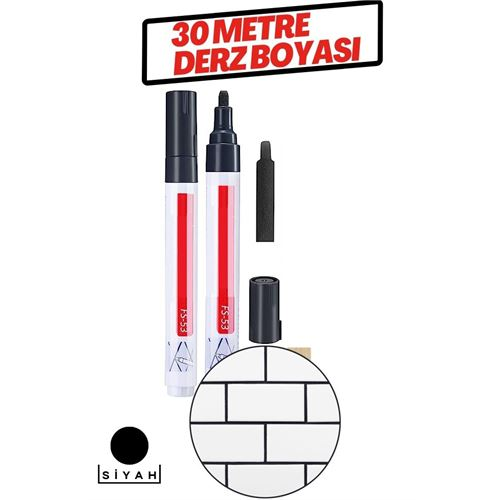 HSNET Derz Arası 30 Metre Boyama Rötüş Kalemi SİYAH