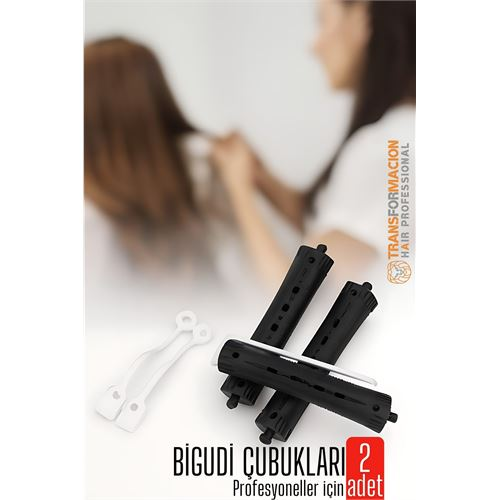 Saç Bigudisi – 2 li Saç Bukle Şekillendirme Seti - Lastikli - Profesyonel