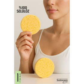 HSNET  Makyaj Temizlik Pedi Cilt Temizlik Süngeri Doğal Selülöz 1 ADET