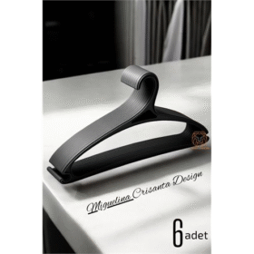 HSNET Tasarım Askı Seti 6 ADET Elbise Askısı M.Crisanta SİYAH