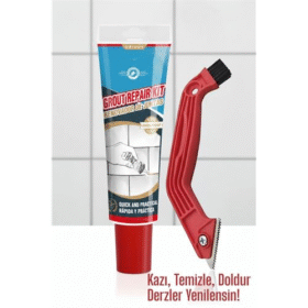 HSNET Derz Dolgu Macunu + Çelik Uçlu Derz Kazıyıcı Set | Fayans Arası Temizlik ve Yenileme Çözümü