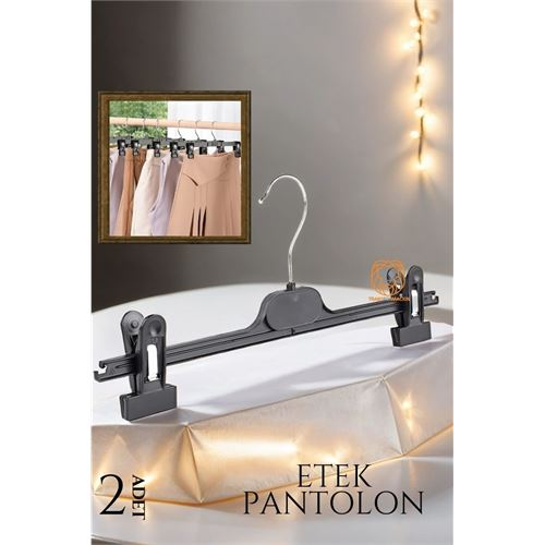 HSNET Etek Pantolon Eşarp Kıskaçlı Askı 2 Lİ SET