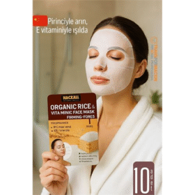 HSNET Organik Pirinç & Vitamin E Yüz Maskesi – Gözenek Sıkılaştırıcı Nemlendirici