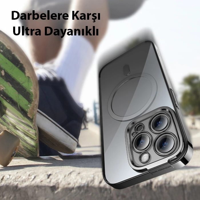 Baseus Glitter iPhone 14 Pro Max 6.7 Magsafe Silikon Kılıf + Tempered Ekran Koruyucu Set-(5775) - Görsel 4