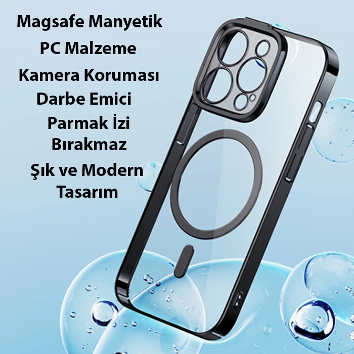 Baseus Glitter iPhone 14 Pro Max 6.7 Magsafe Silikon Kılıf + Tempered Ekran Koruyucu Set-(5775) - Görsel 5