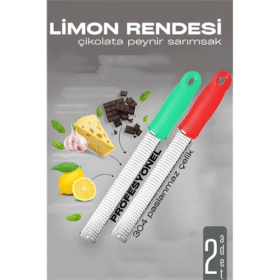 HSNET Limon Rendesi - Uzun Peynir Çikolata Sarımsak Rendesi 2 li set
