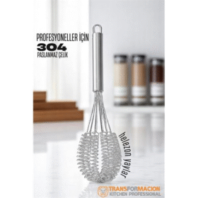 HSNET Helezon Yaylı Çırpıcı 304 Paslanmaz Çelik Makarna Çırpıcı Çırpma Teli