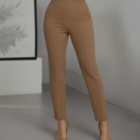 Kadın Yüksek Bel Ithal Krep Pantolon