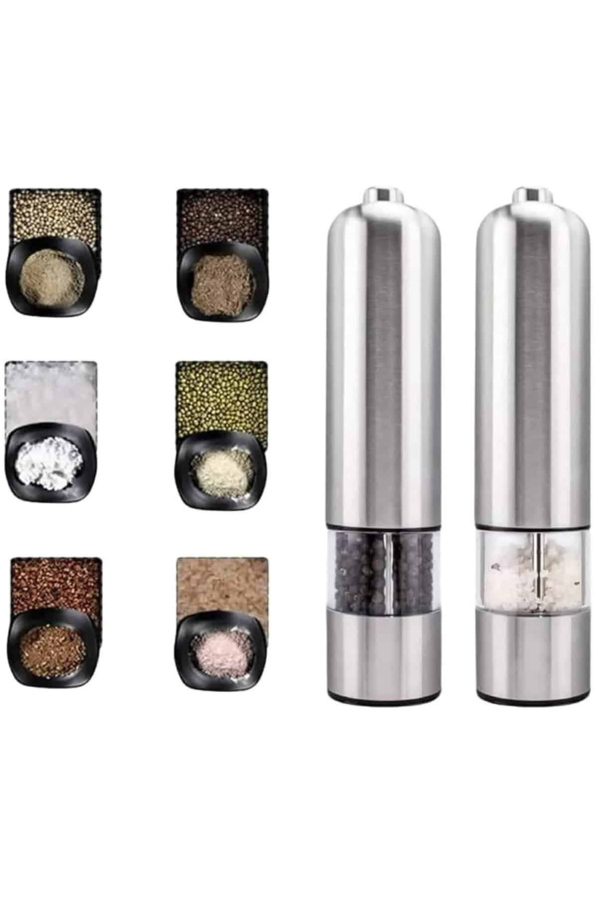 Tuz Baharat Öğütücü Otomatik Baharat Değirmeni Uzun Ömürlü Pratik - Görsel 3