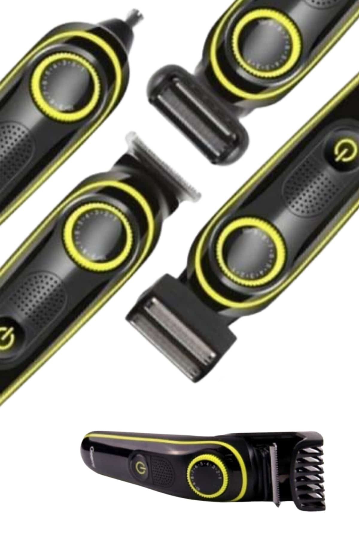 Saç Sakal Şekillendirici Tıraş Makinesi 5 Başlıklı Paslanmaz Çelik Bıçaklı Unısex - Görsel 2