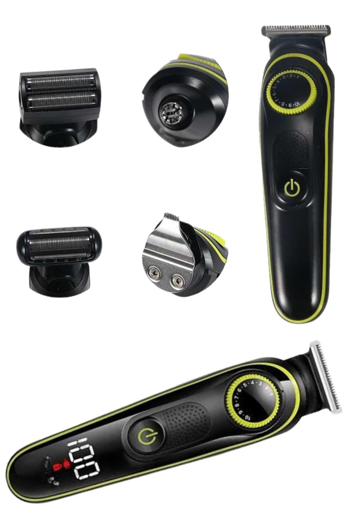 Saç Sakal Şekillendirici Tıraş Makinesi 5 Başlıklı Paslanmaz Çelik Bıçaklı Unısex - Görsel 4
