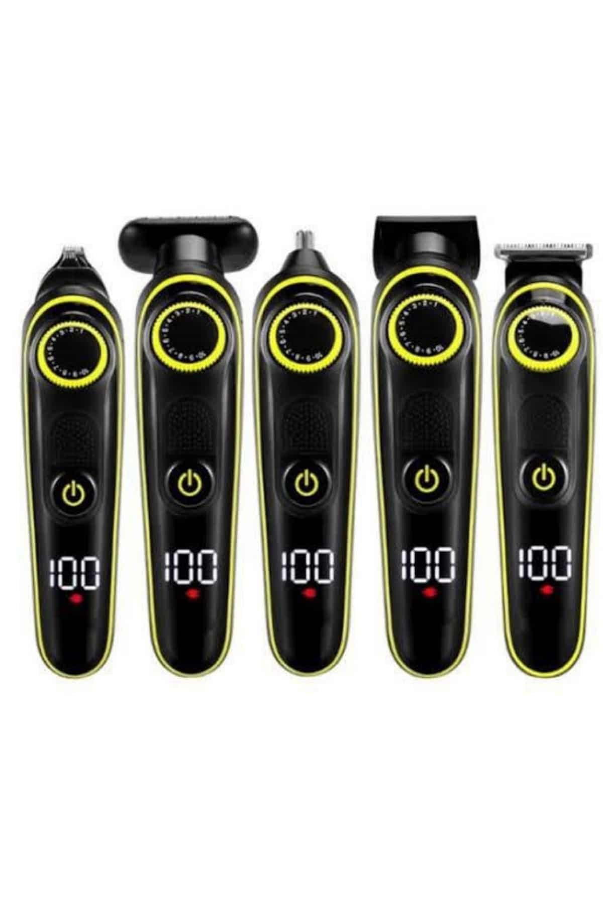 Saç Sakal Şekillendirici Tıraş Makinesi 5 Başlıklı Paslanmaz Çelik Bıçaklı Unısex - Görsel 5