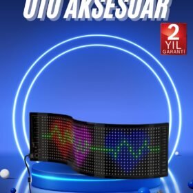 LED Matrix Panel RGB Ekran Kumandalı Araç Camına Uygun