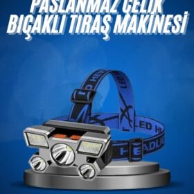 5 LED Far Şarj Edilebilir Güçlü Kafa Lambası Kamp Lambası 4 Modlu (Kopya)