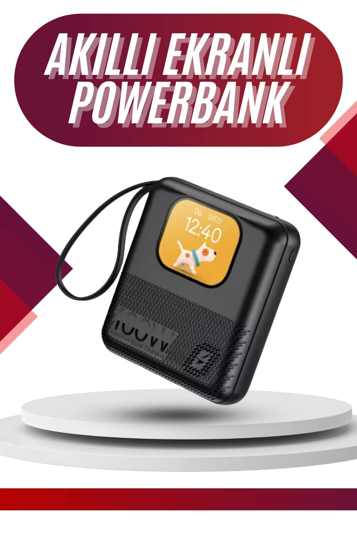 Akıllı Powerbank 10.000 MAH 4 Çıkışlı Taşınabilir Dijital Göstergeli