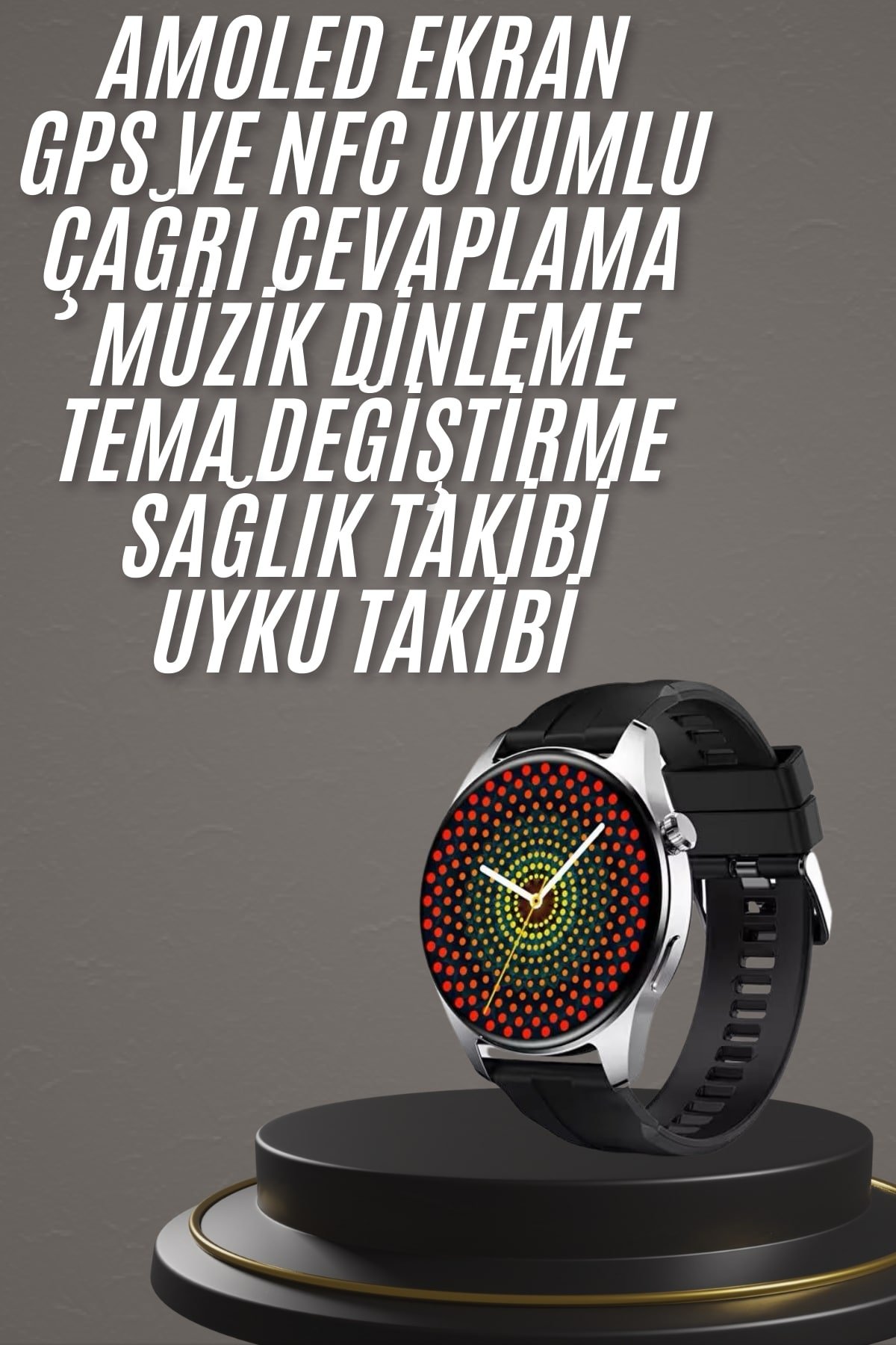 Akıllı Saat 1.5 Inç Amoled Ekran Çift Kordonlu GPS NFC Uyumlu - Görsel 2