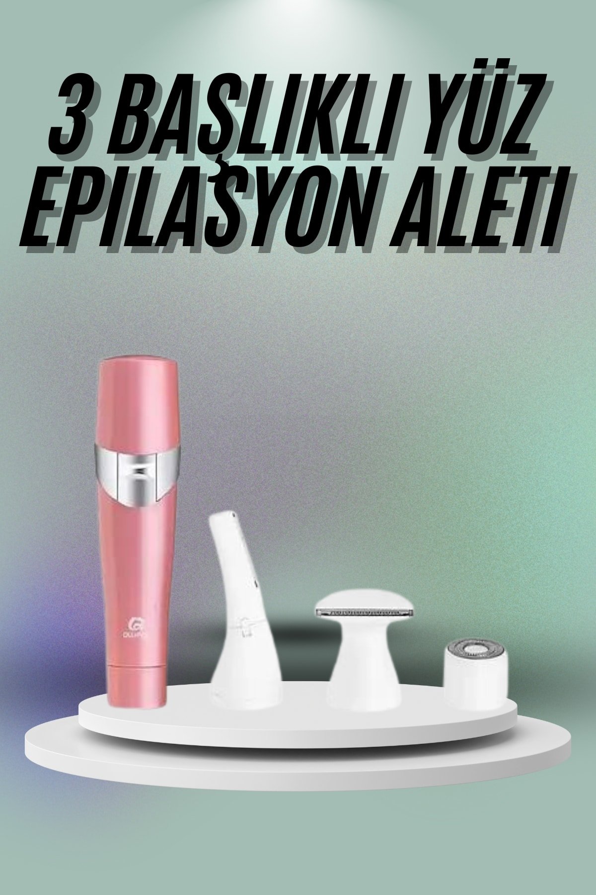 Yüz Kaş ve Tüm Vücut Epilasyon Aleti3 Başlıklı Epilatör Tüm Cilt Tiplerine Uygun