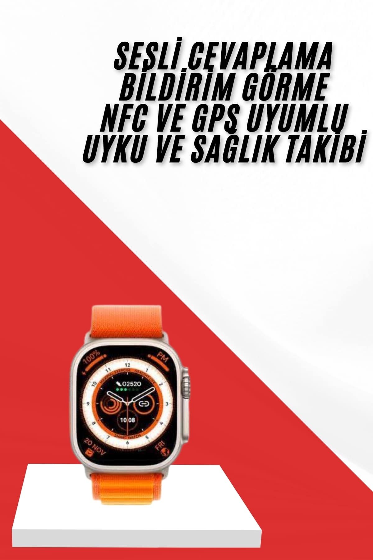 Akıllı Saat GPS Özelliği Bildirim Görme Adımsayar Sesli Görüşme Yapabilen - Görsel 2