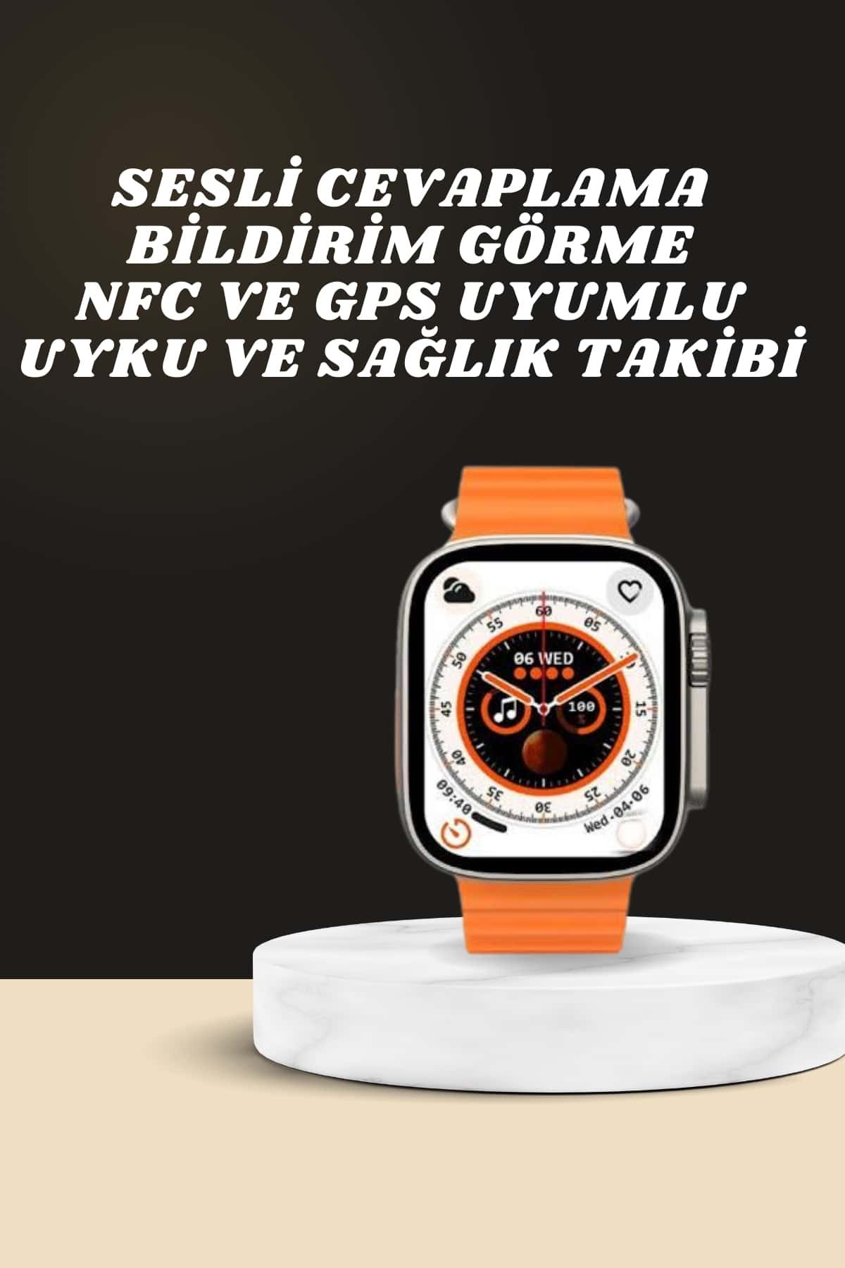 Yeni Nesil Ultra Akıllı Saat Adımsayar Uyku Takibi Nabız Sensörü - Görsel 2