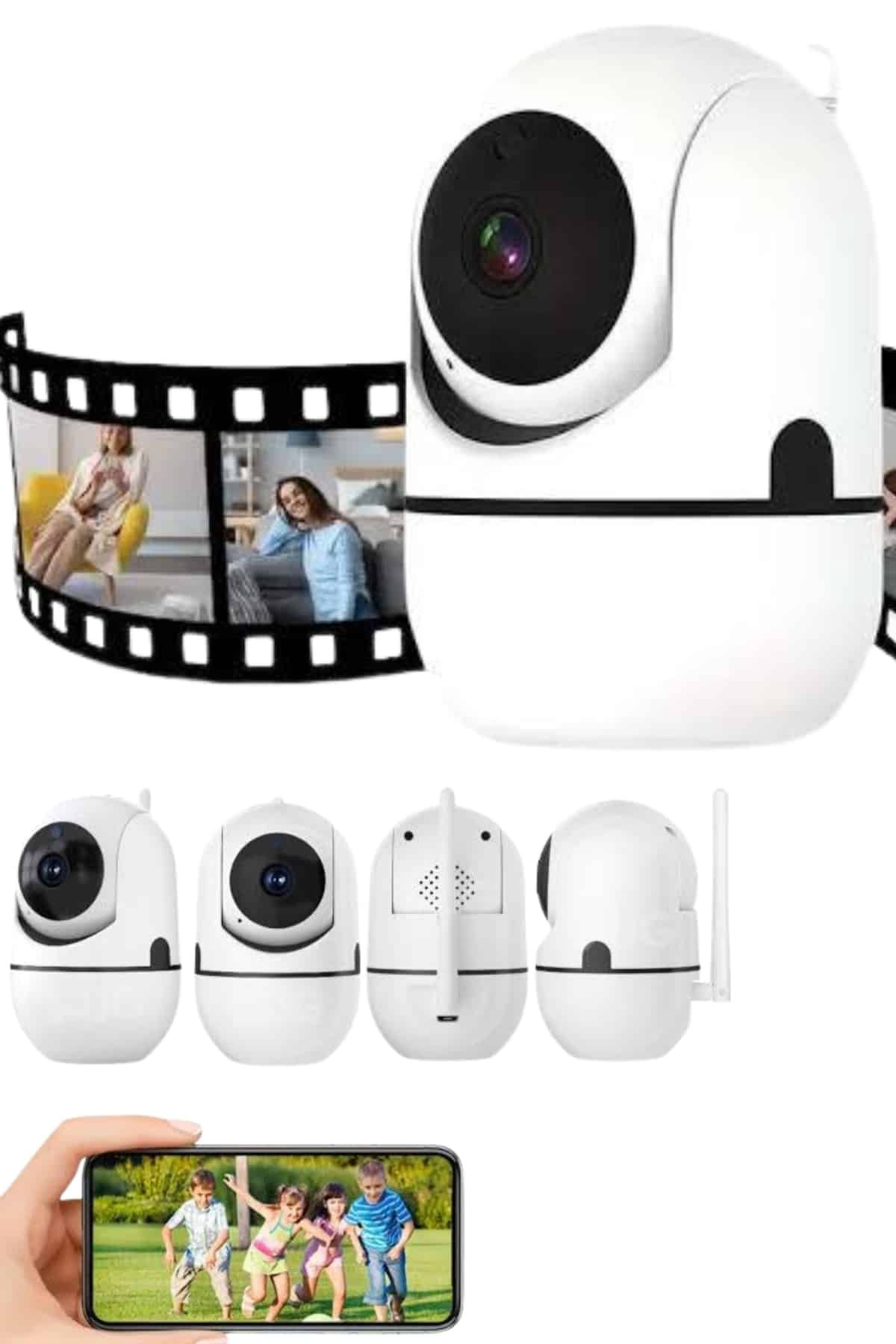 Kablosuz Wifi Destekli Akıllı Güvenlik Kamerası Hareket Sensörlü - Görsel 5