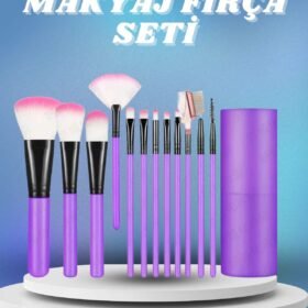 12 Parça Yumuşak Uçlu Makyaj Fırça Set-Göz ve Yüz Makyajı İçin Fırça Seti Profesyonel Makyaj Seti